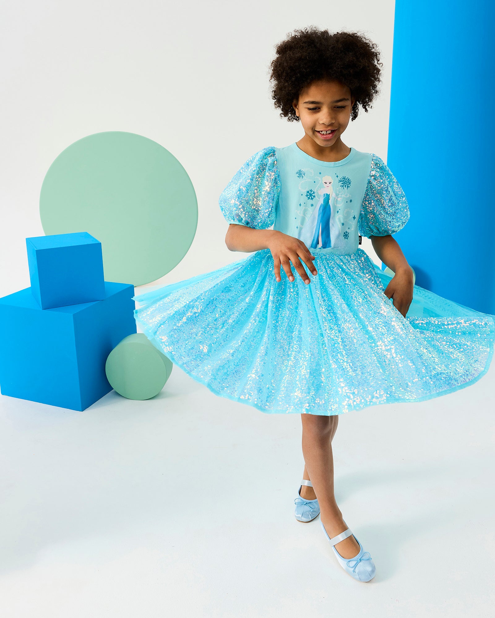white christmas dresses Crissy Cotton Cover-Up Dress Frozen Blue / S