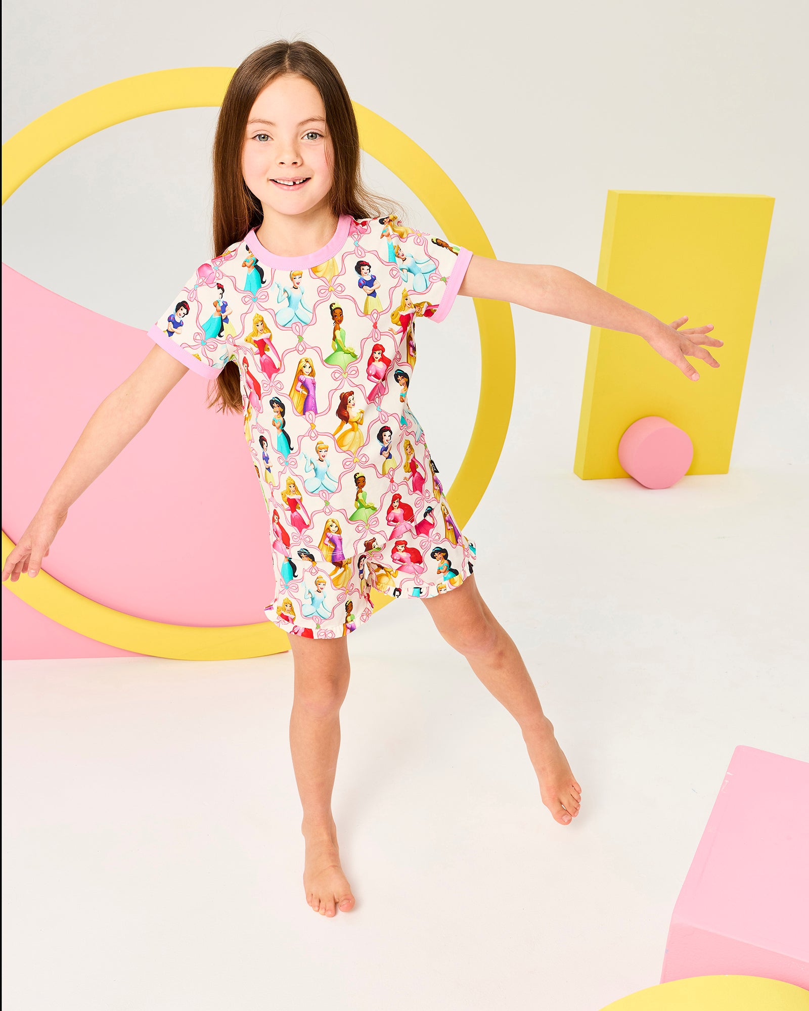 DISNEY PRINCESS RIBBON PJ SLEEP SET