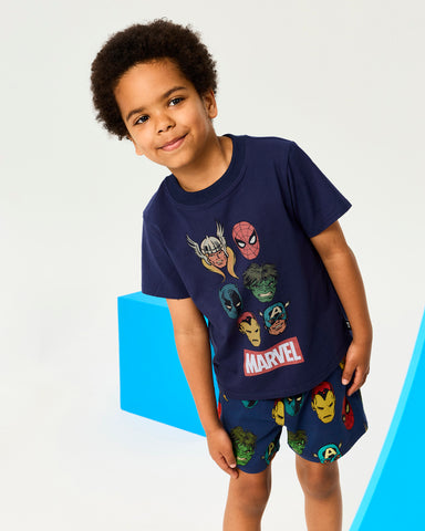 MARVEL COMICS SHORT SLEEVE PJ SLEEP SET