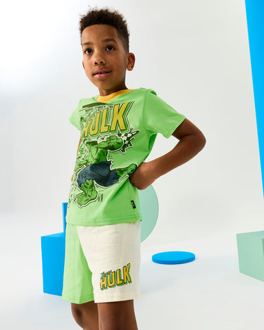 MARVEL INCREDIBLE HULK SHORT SLEEVE PJ SET