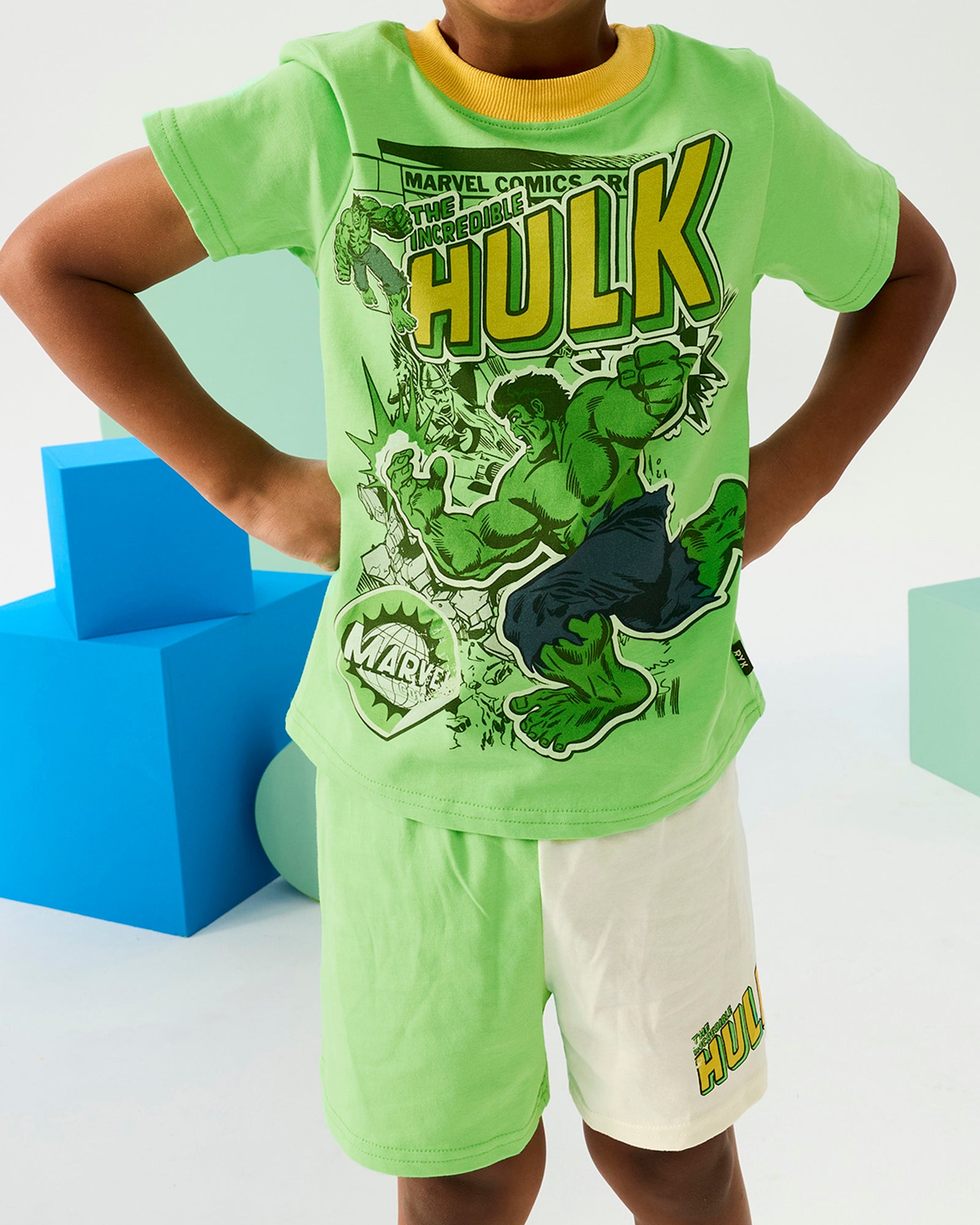 MARVEL INCREDIBLE HULK SHORT SLEEVE PJ SET