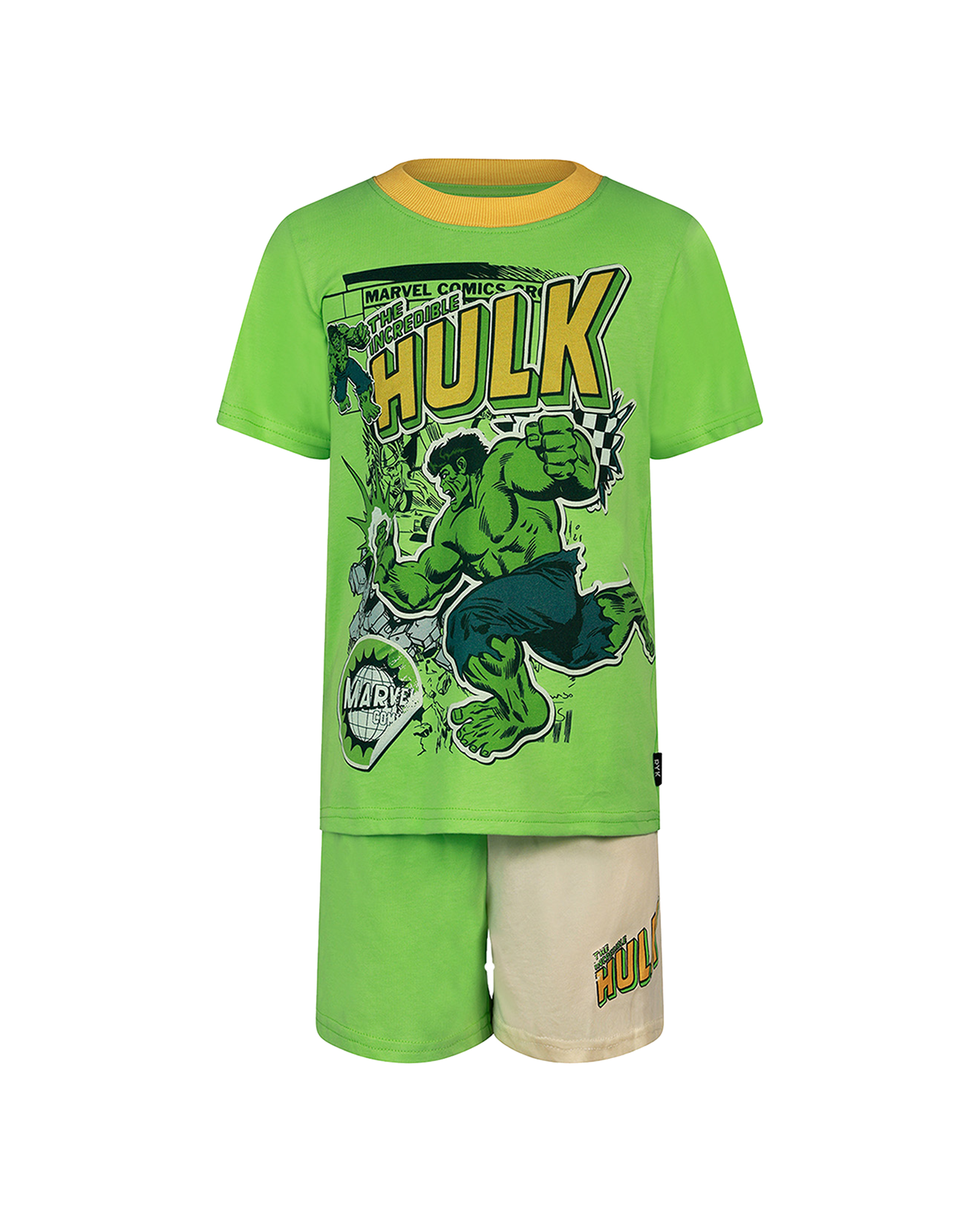 MARVEL INCREDIBLE HULK SHORT SLEEVE PJ SET