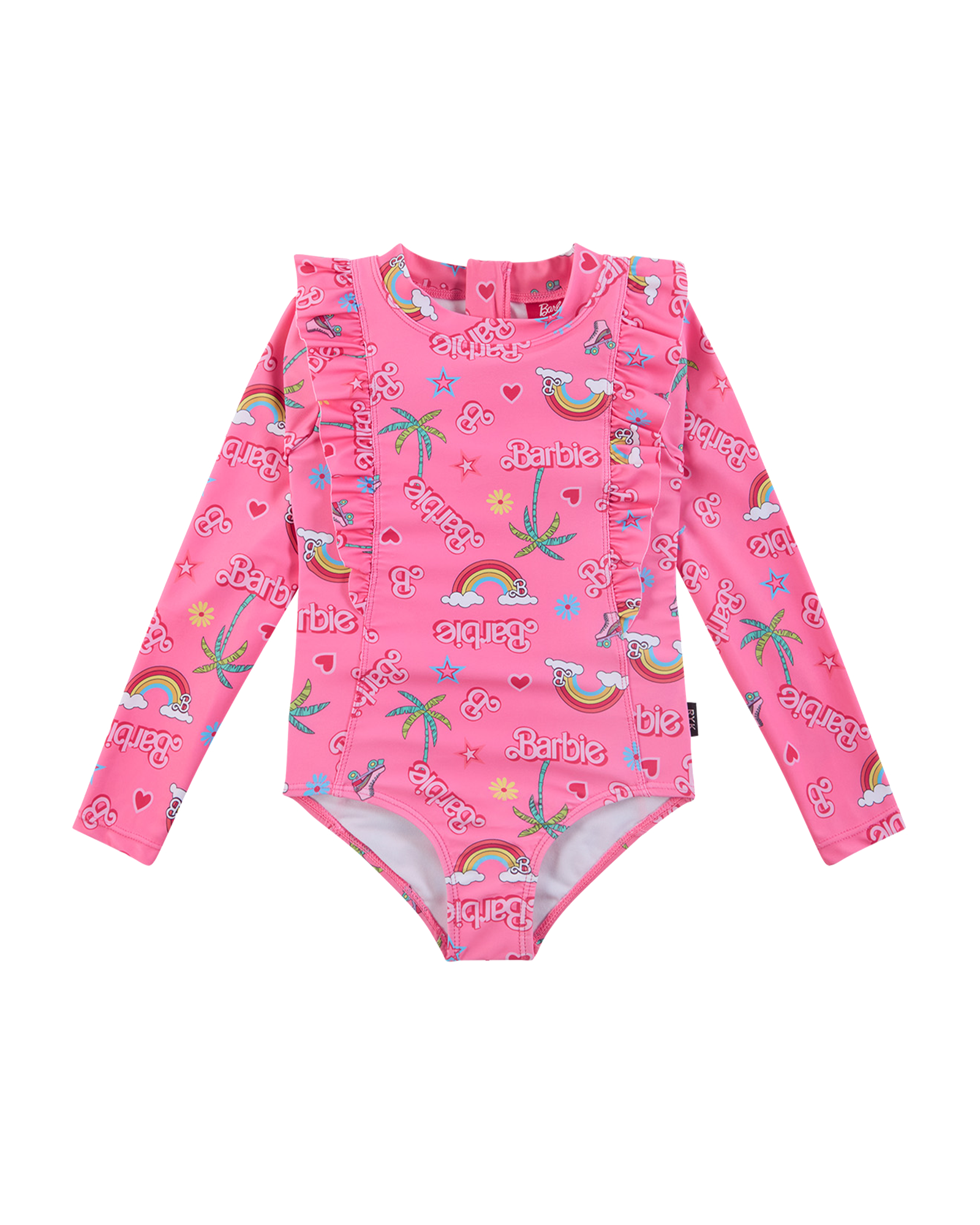 BARBIE STAR LONG SLEEVE FRILL PADDLESUIT