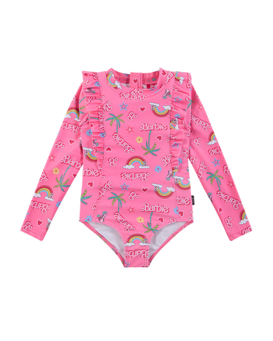 BARBIE STAR LONG SLEEVE FRILL PADDLESUIT