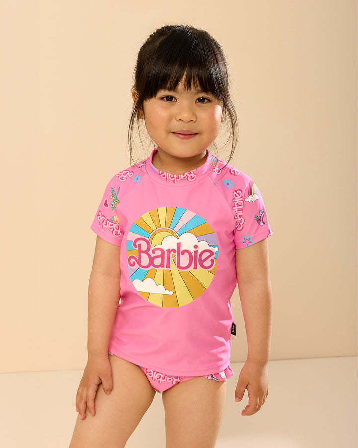 BARBIE SHORT SLEEVE RASH SWIM SET