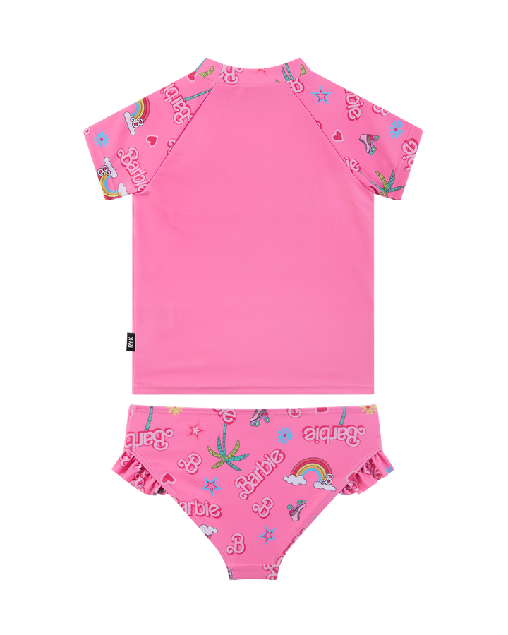 BARBIE SHORT SLEEVE RASH SWIM SET