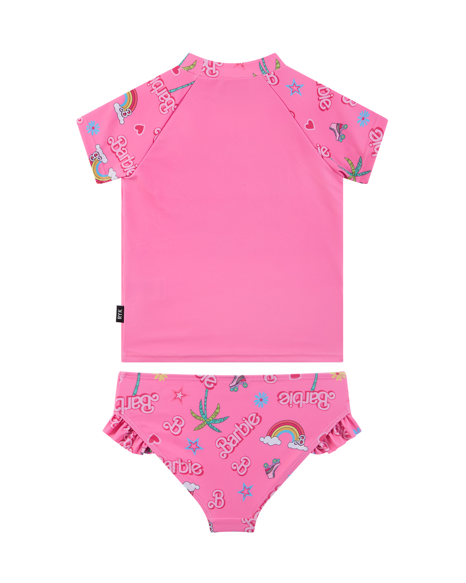 BARBIE SHORT SLEEVE RASH SWIM SET