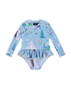 DISNEY FROZEN LONG SLEEVE RUFFLE PADDLESUIT