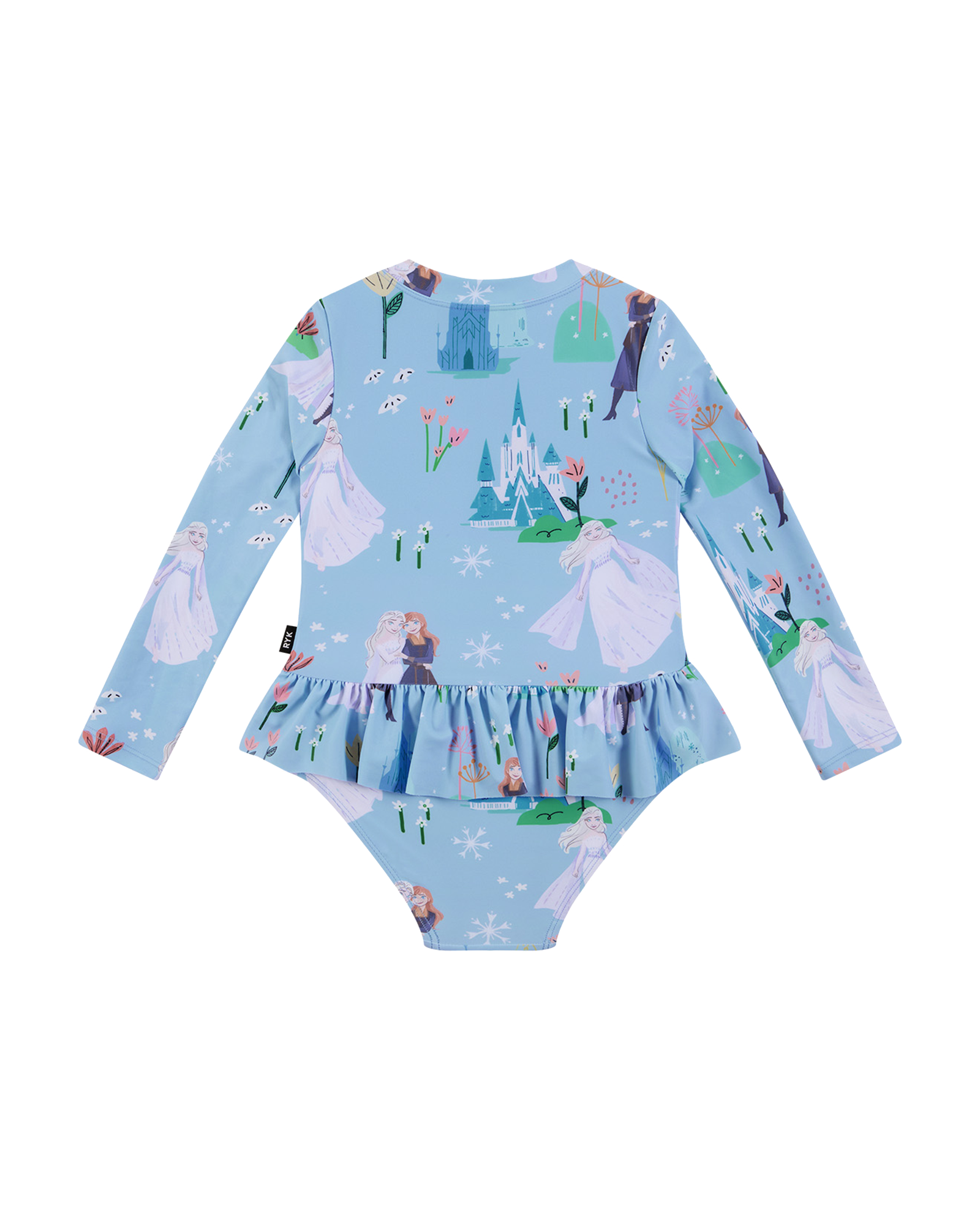 DISNEY FROZEN LONG SLEEVE RUFFLE PADDLESUIT