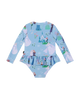 DISNEY FROZEN LONG SLEEVE RUFFLE PADDLESUIT