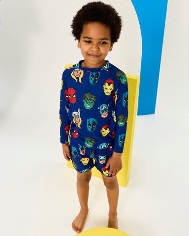 MARVEL HEROES RASHIE SWIM SET