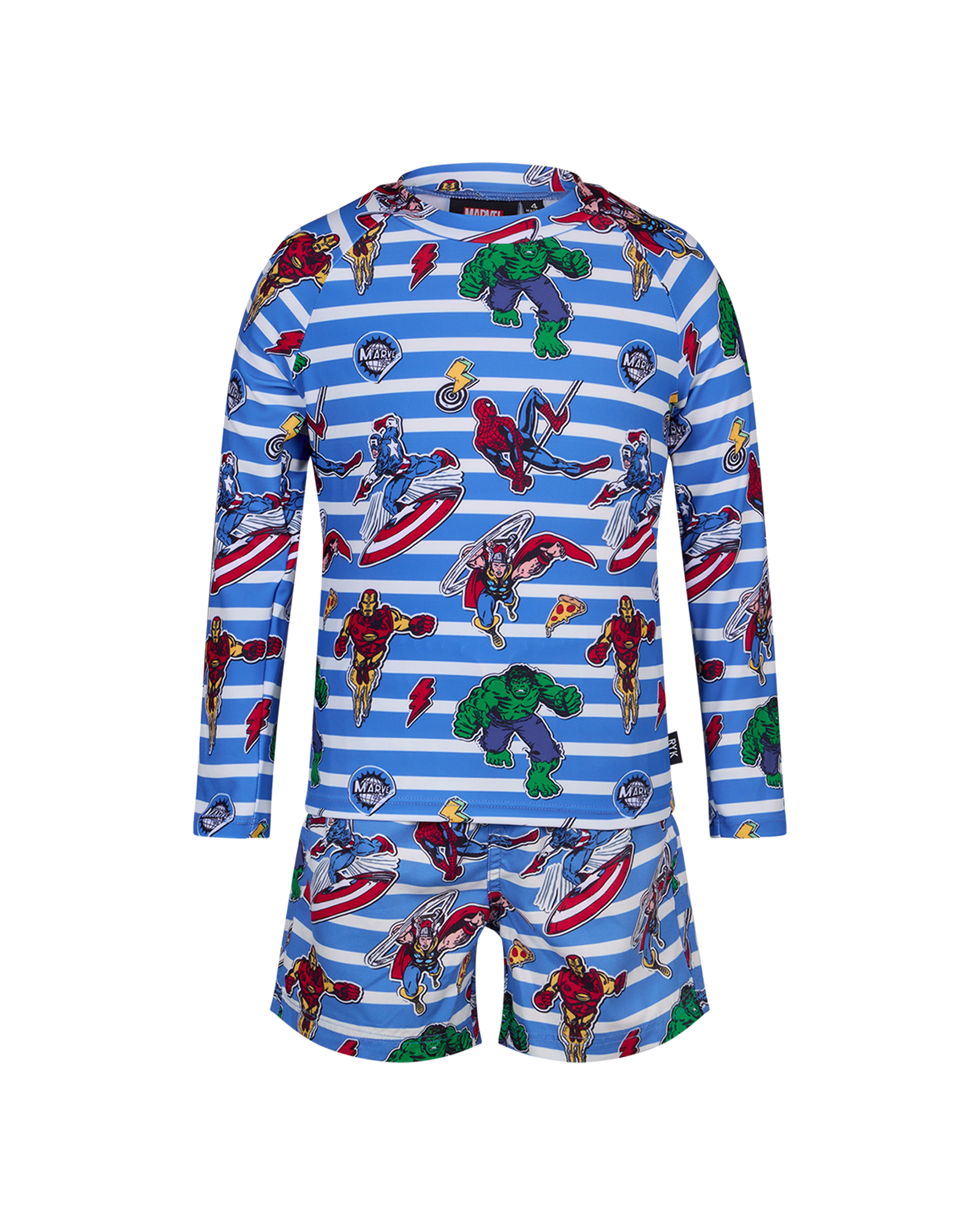 MARVEL OFF BEAT LONG SLEEVE RASHIE SWIM SET