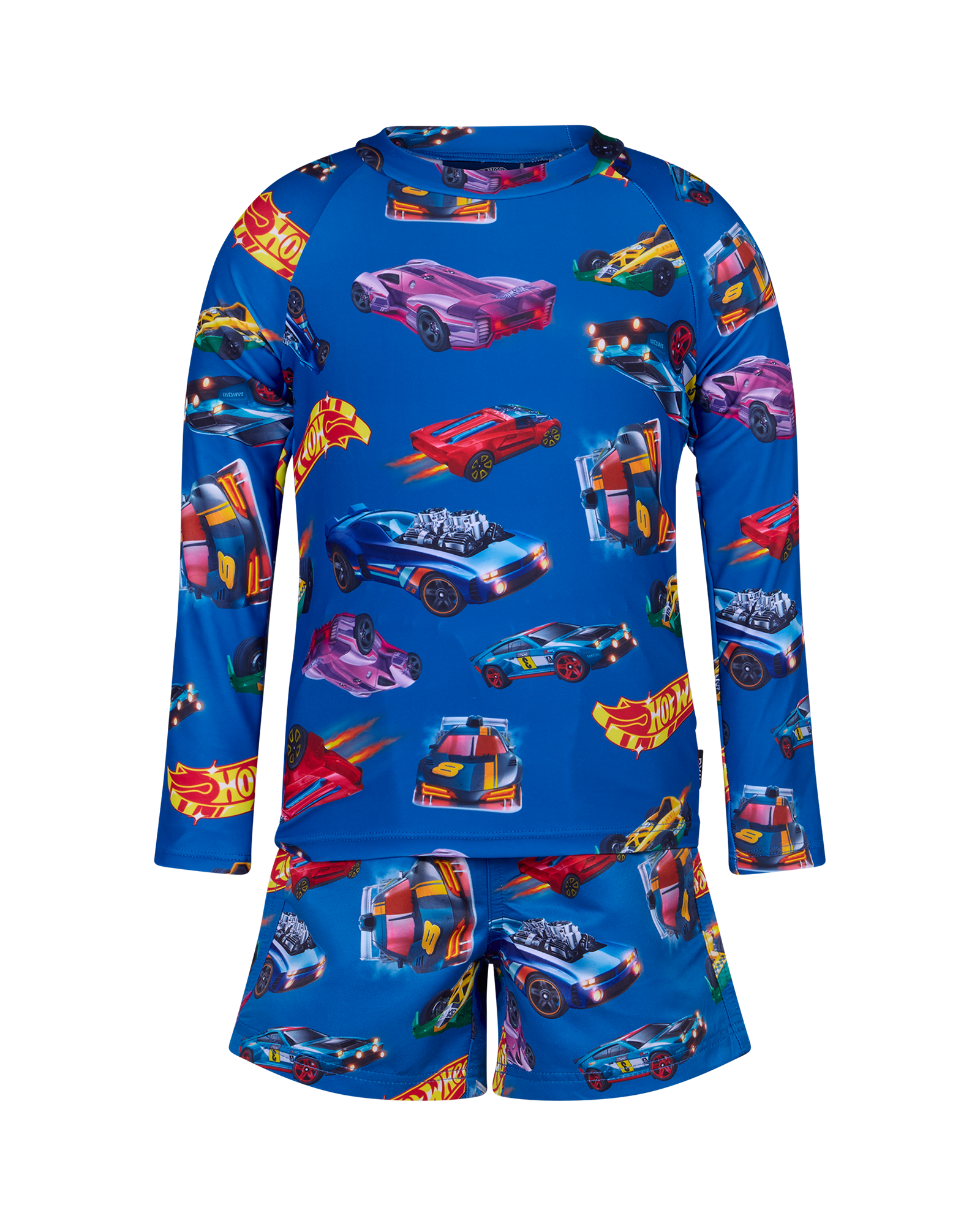 HOT WHEELS LONG SLEEVE RASHIE SWIM SET