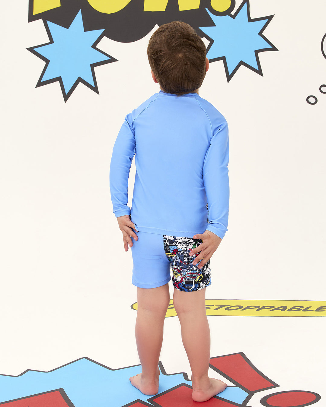 Marvel Rashie Set in Blue Haze - Rock Your Kid boys swimwear, view 3