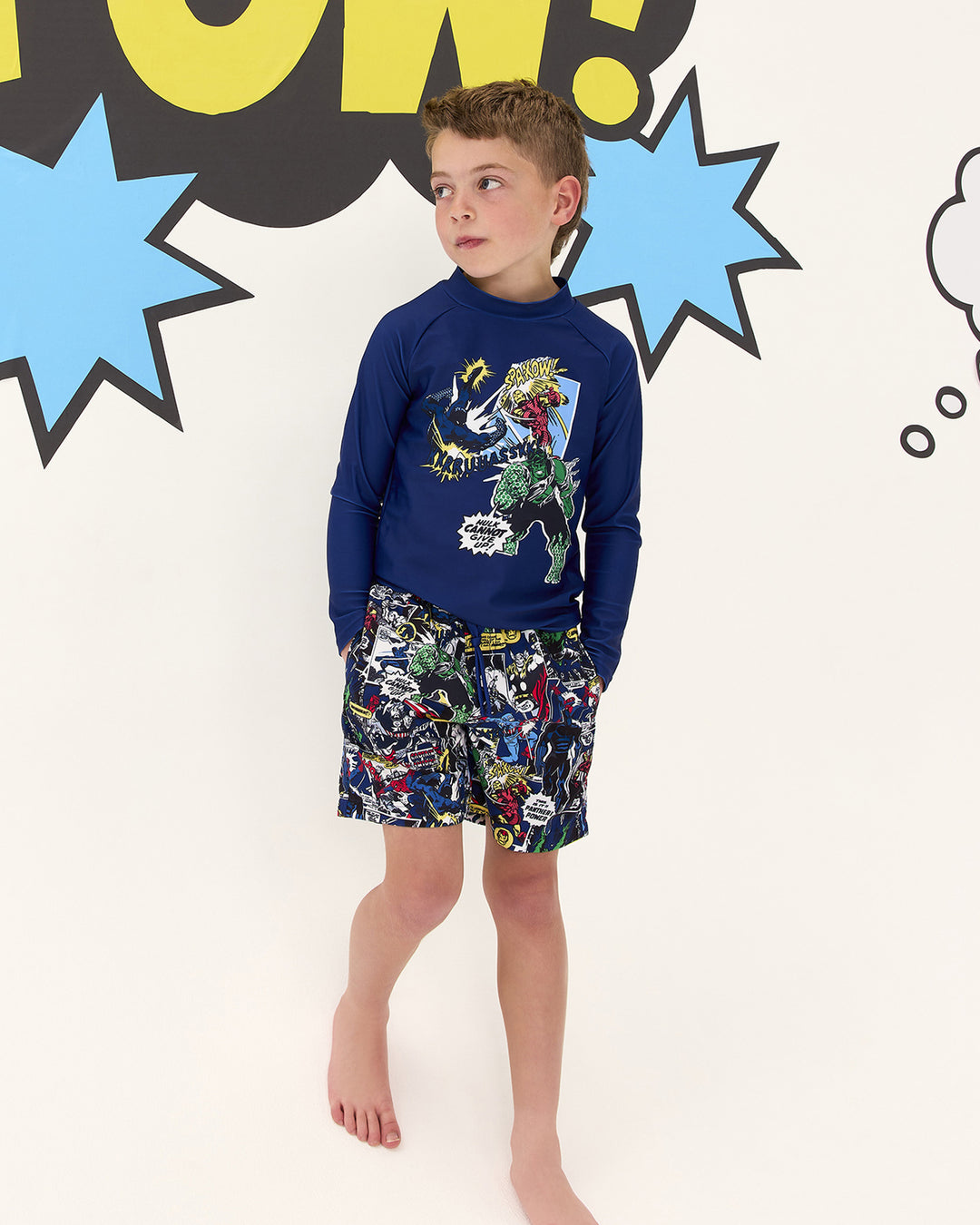 MARVEL RASHIE SET IN NAVY