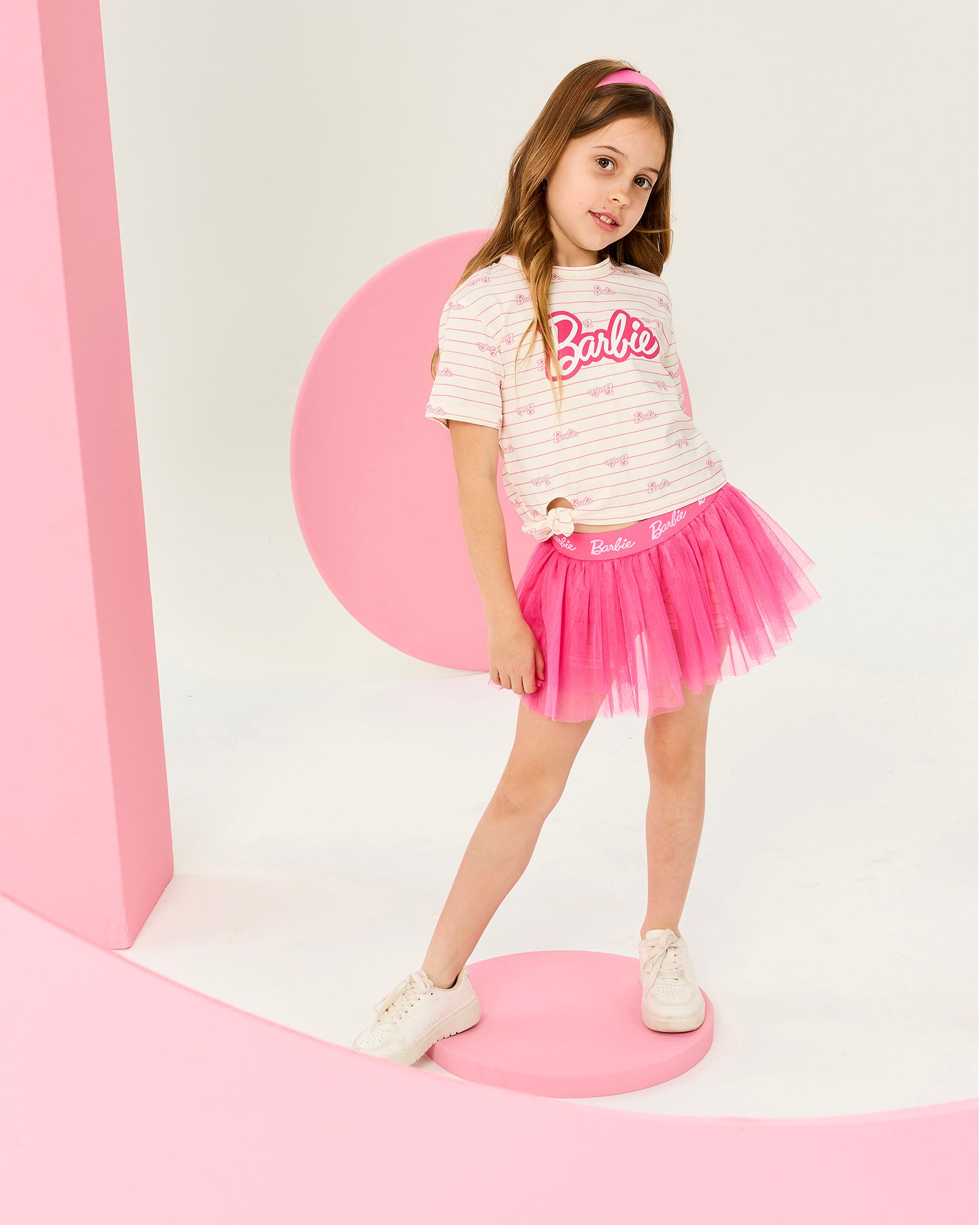 BARBIE STRIPE SHORT SLEEVE T-SHIRT