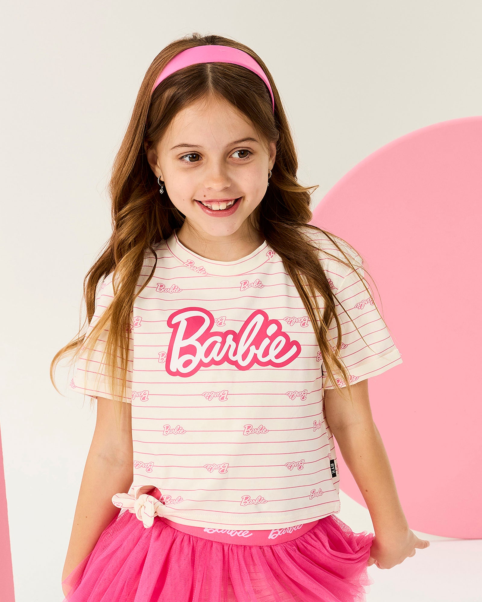 BARBIE STRIPE SHORT SLEEVE T-SHIRT
