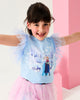DISNEY FROZEN PRINCESSES SHORT SLEEVE FRILL T-SHIRT