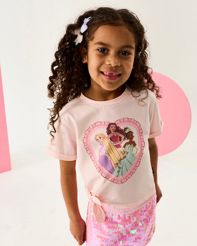DISNEY PRINCESS HEARTS SHORT SLEEVE T-SHIRT