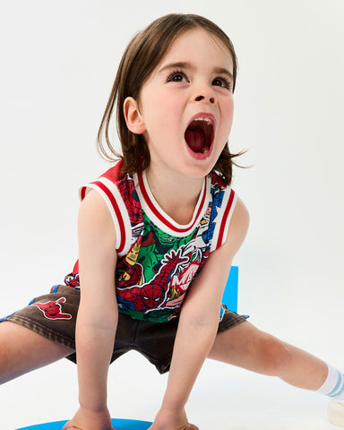 MARVEL AVENGERS BASKETBALL SINGLET IN RED