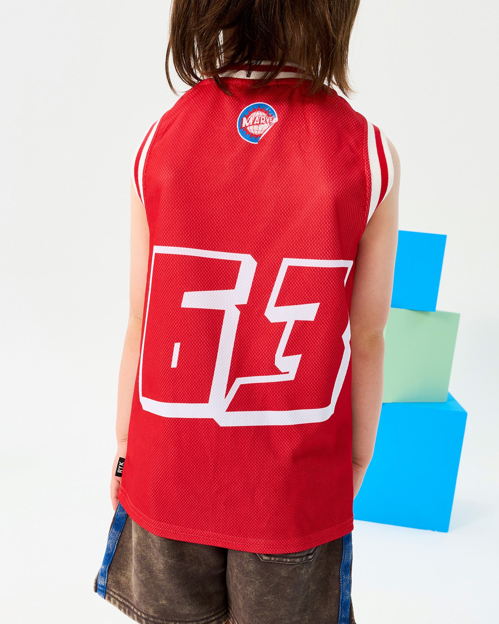MARVEL AVENGERS BASKETBALL SINGLET IN RED