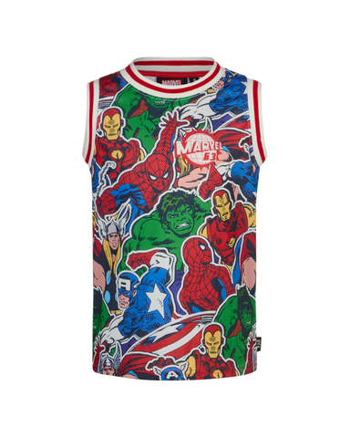 MARVEL AVENGERS BASKETBALL SINGLET IN RED