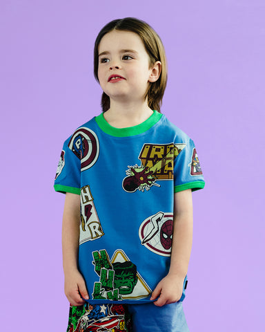 MARVEL AVENGERS BADGE SHORT SLEEVE T-SHIRT