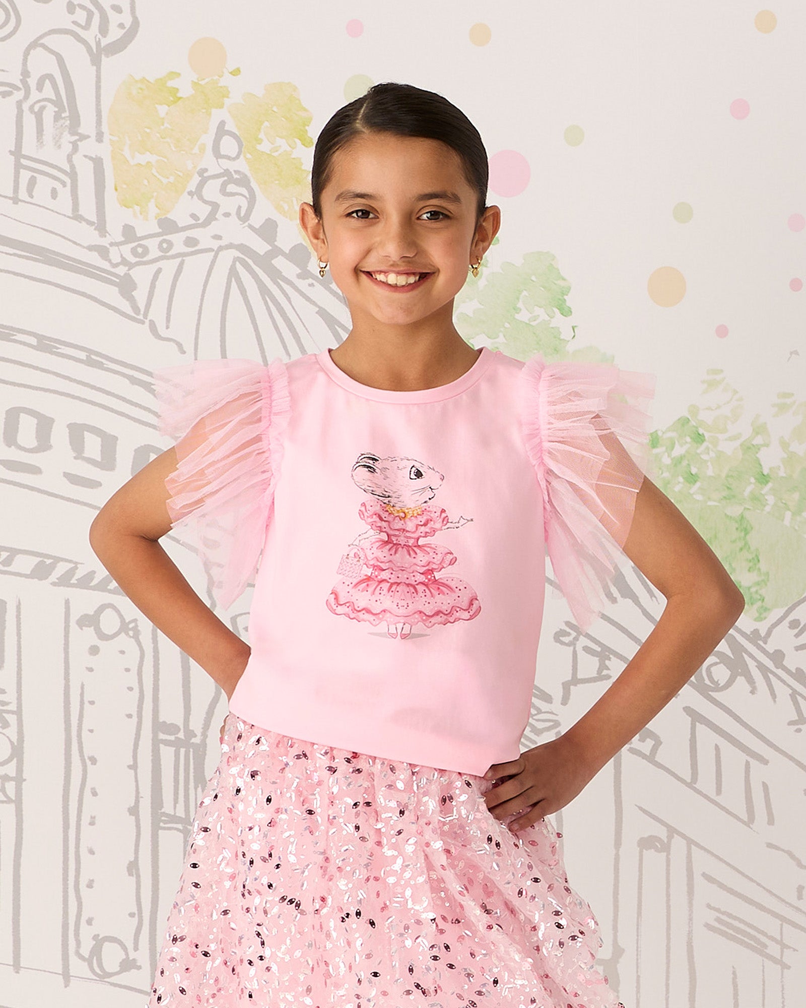 CLARIS THE MOUSE BLUSH T-SHIRT