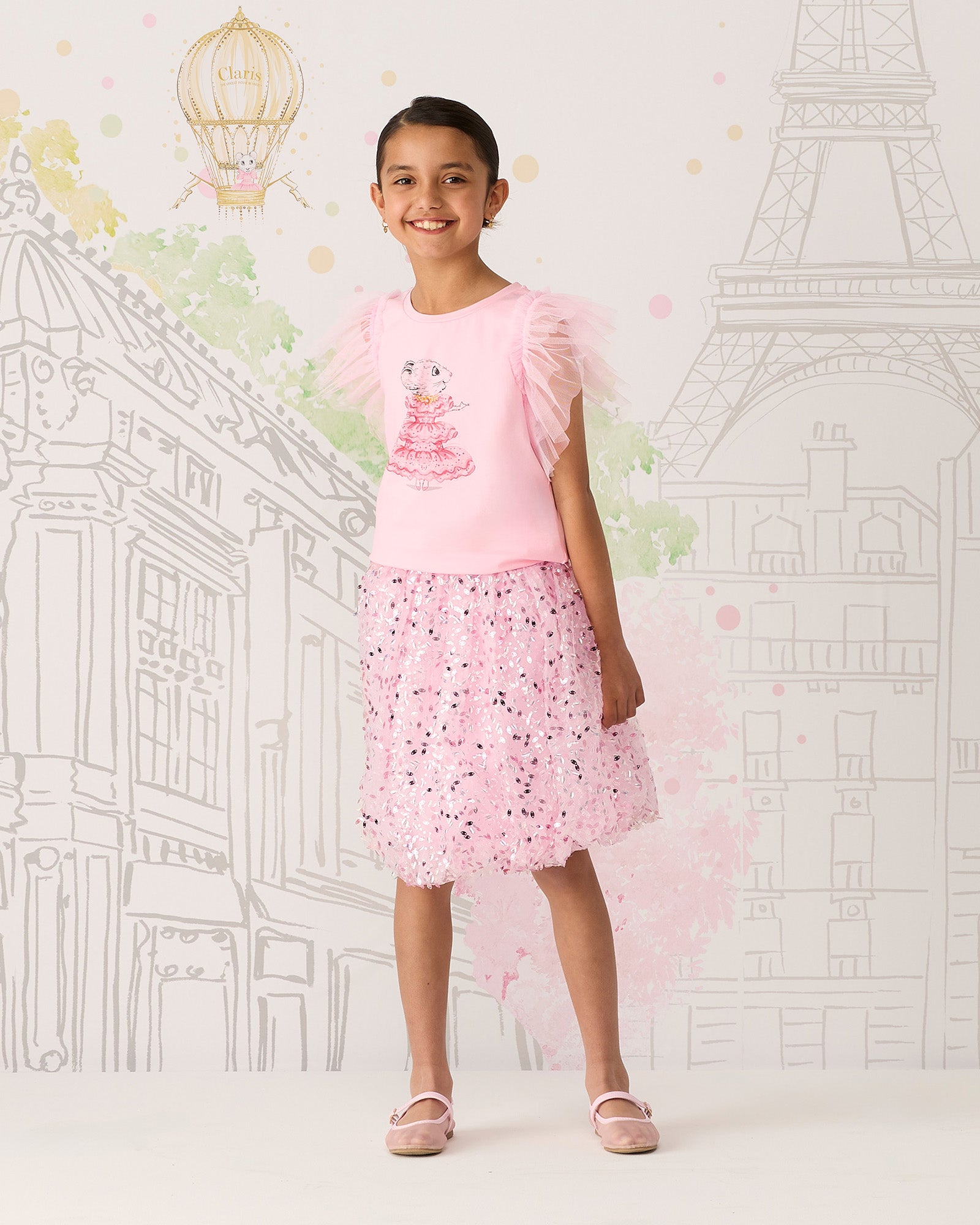 CLARIS THE MOUSE BLUSH T-SHIRT