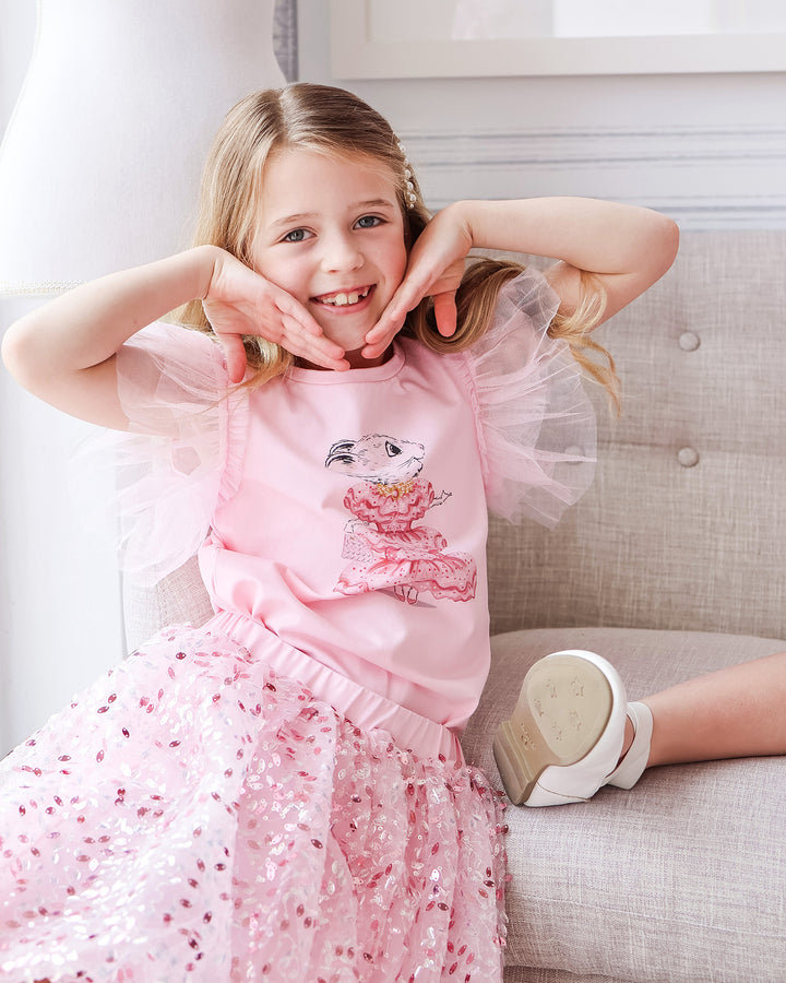 BUBBLY SKIRT IN SOFT PINK