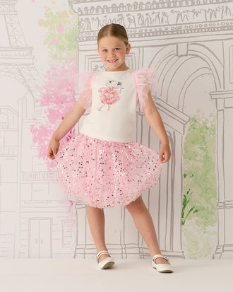 BUBBLY SKIRT IN SOFT PINK