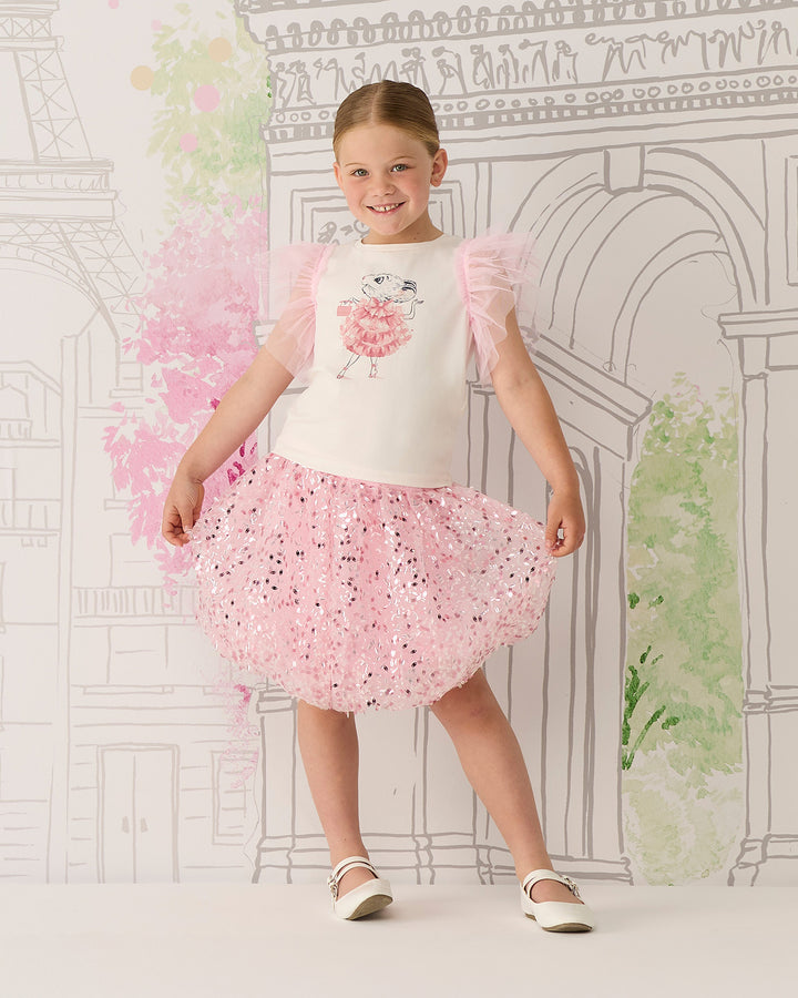 BUBBLY SKIRT IN SOFT PINK
