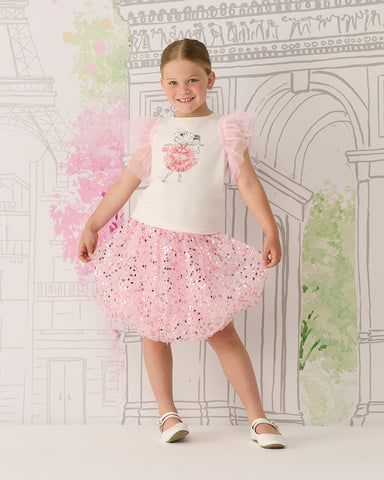 BUBBLY SKIRT IN SOFT PINK