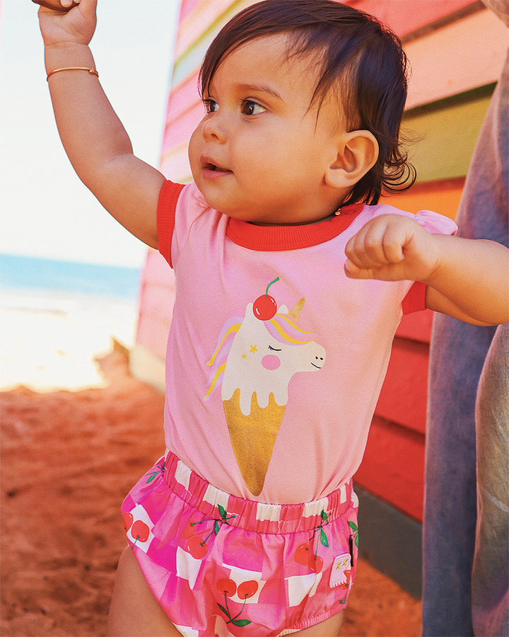 UNICORN ICE CREAM RUBY RINGER BODYSUIT