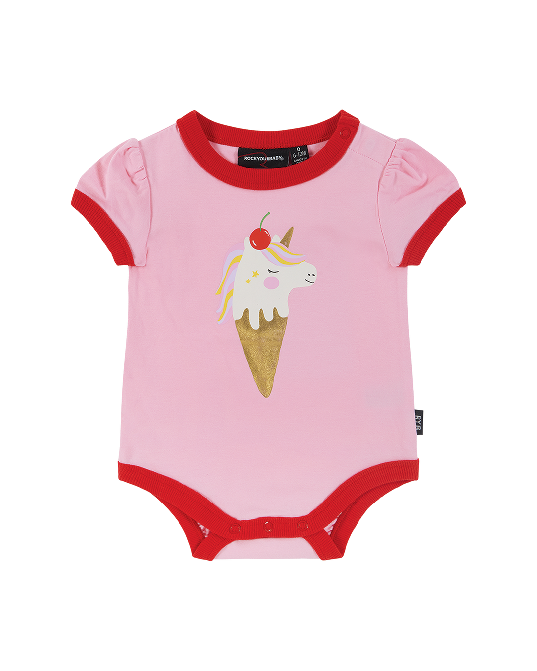 UNICORN ICE CREAM RUBY RINGER BODYSUIT