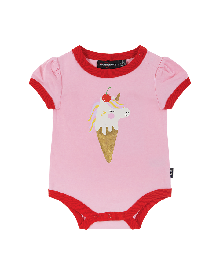 UNICORN ICE CREAM RUBY RINGER BODYSUIT