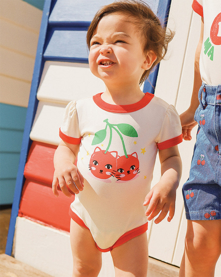 CHERRY CAT RUBY RINGER BODYSUIT