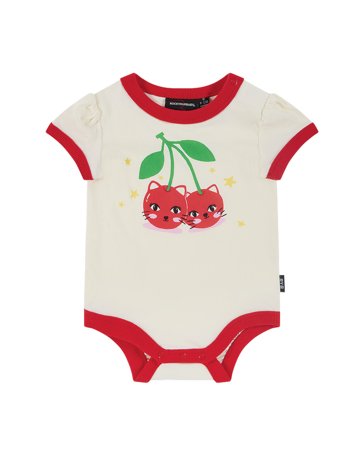CHERRY CAT RUBY RINGER BODYSUIT