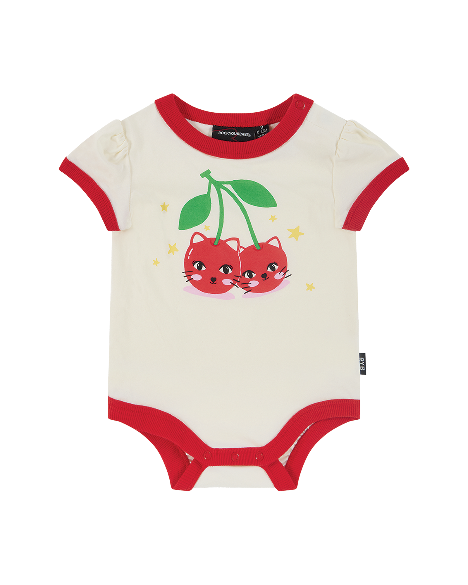 CHERRY CAT RUBY RINGER BODYSUIT