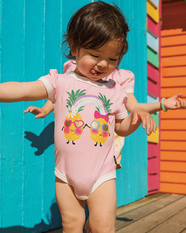 PINEAPPLE PALS RUBY RINGER BODYSUIT