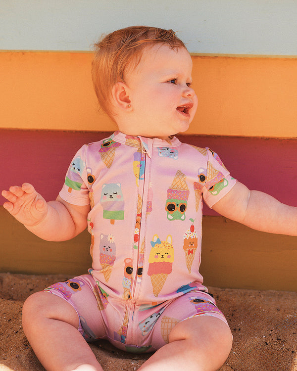 PASTEL SCOOPS MIMI SHORTY COVERALL