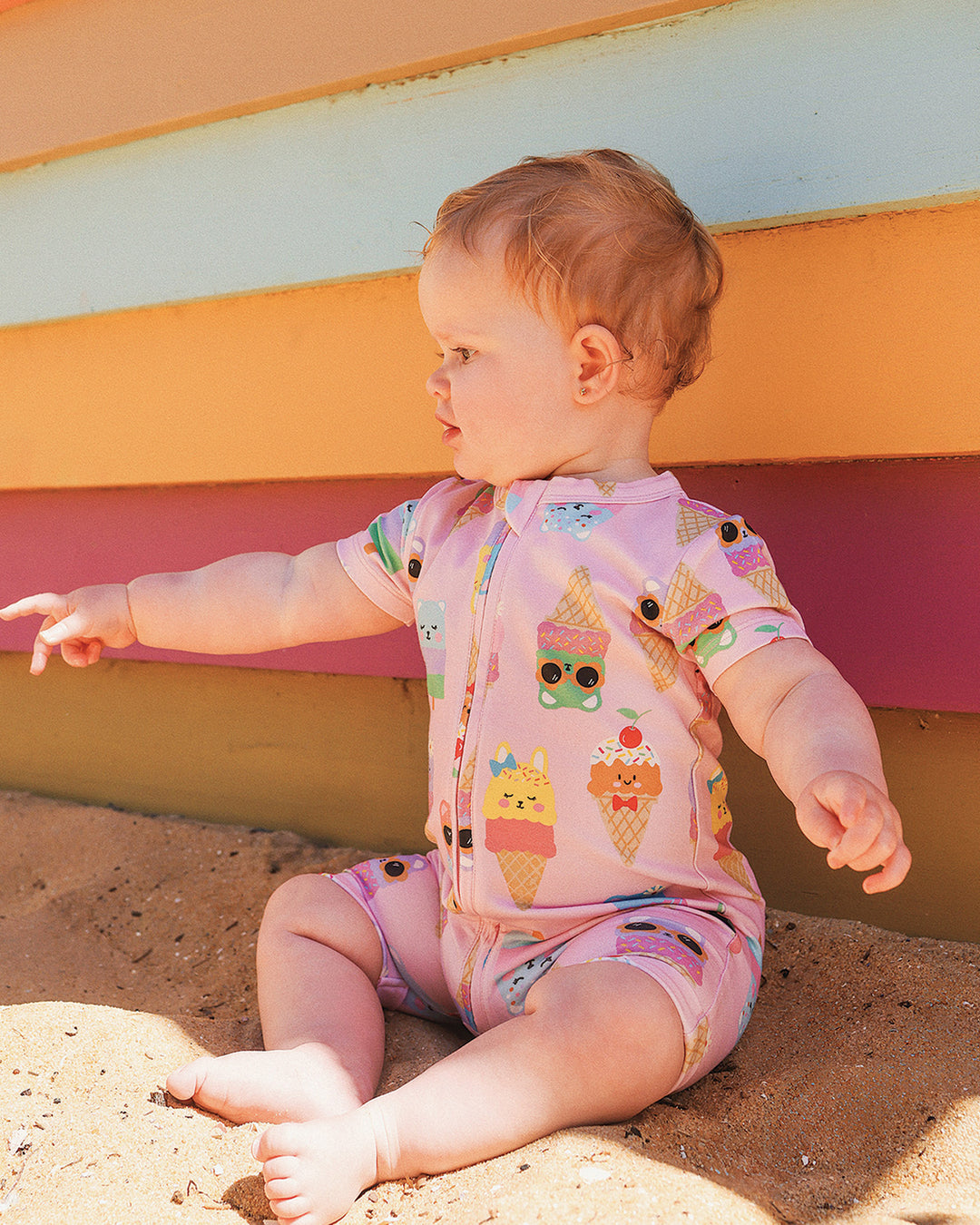 PASTEL SCOOPS MIMI SHORTY COVERALL