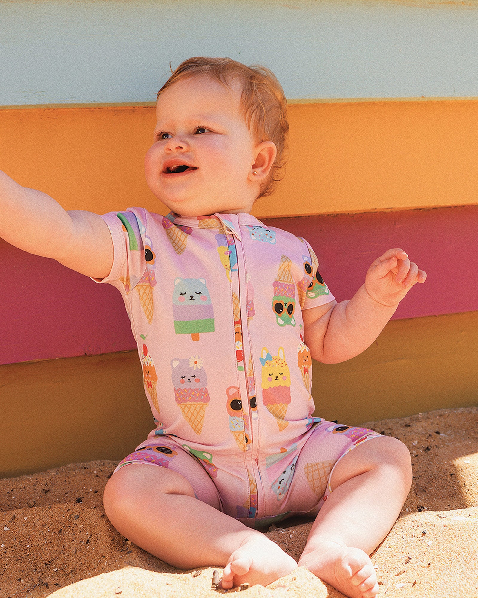 PASTEL SCOOPS MIMI SHORTY COVERALL