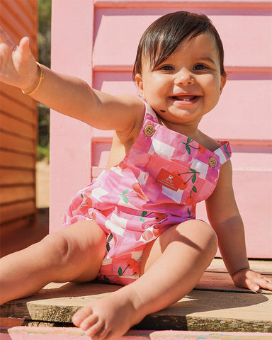 GINGHAM CHERRY ROSIE ROMPER