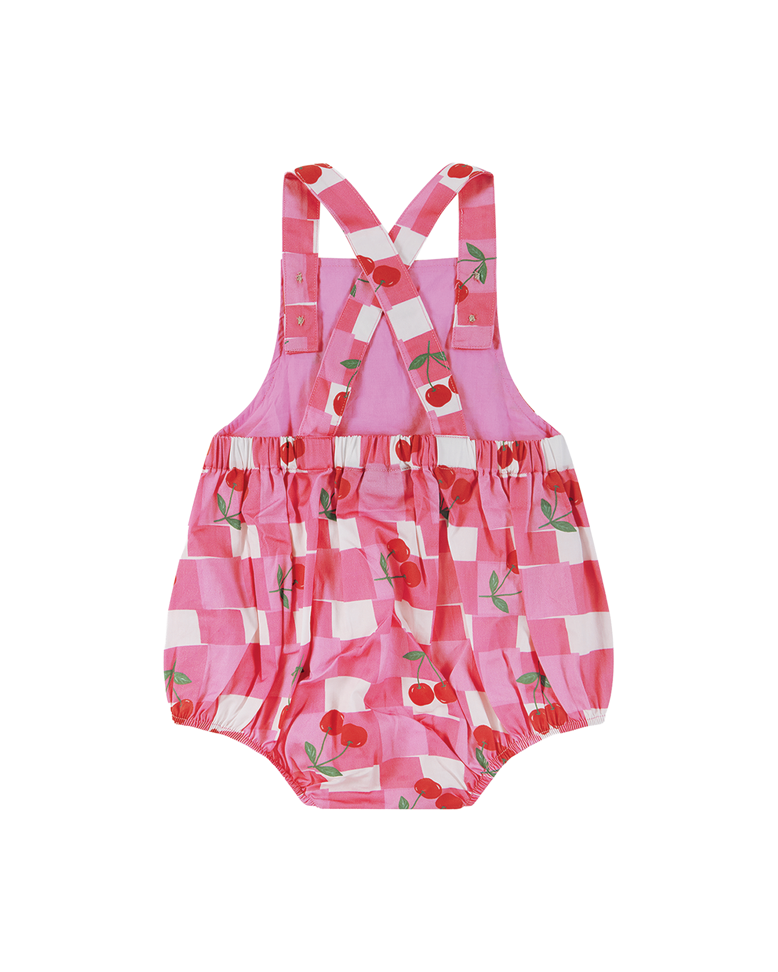 GINGHAM CHERRY ROSIE ROMPER