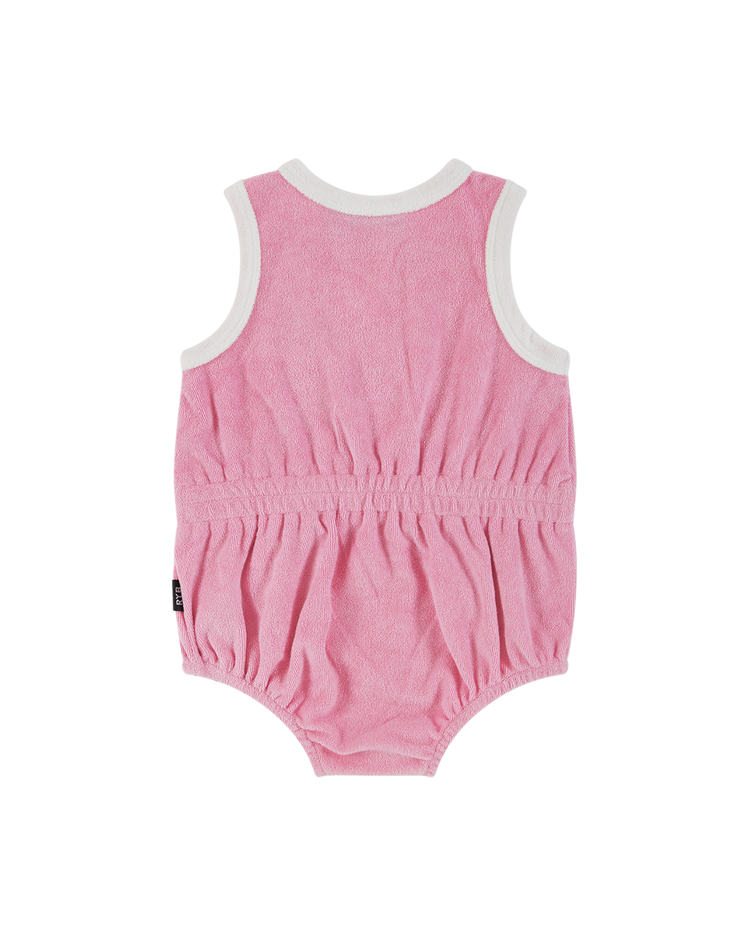 PINEAPPLE GOLDIE TERRY BABY ROMPER IN PINK