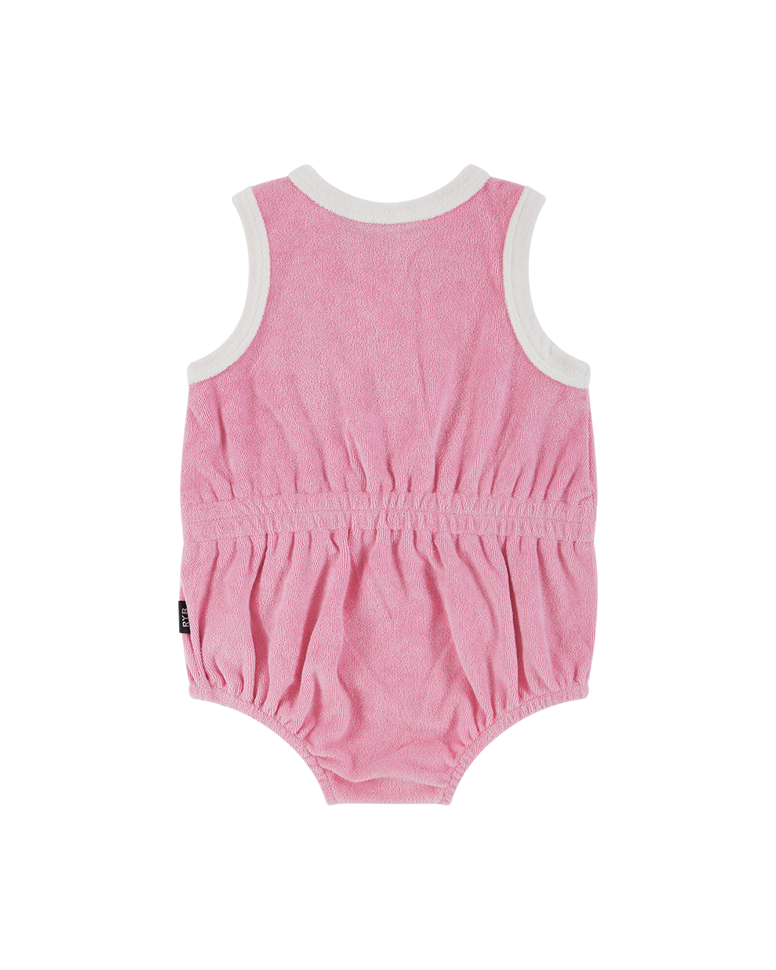 PINEAPPLE GOLDIE TERRY BABY ROMPER IN PINK