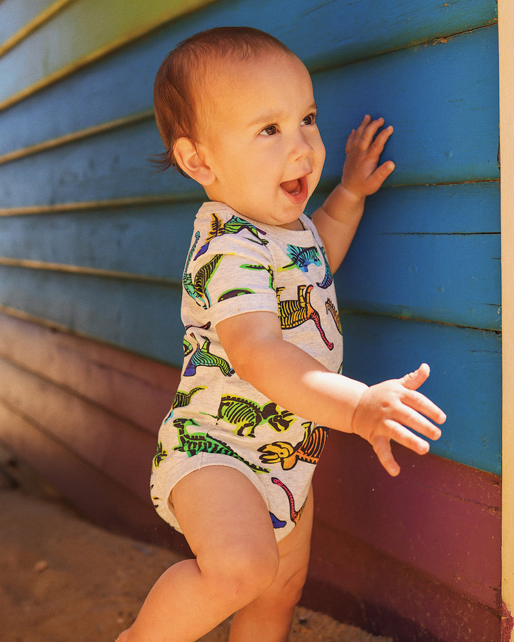 DINO POP PRINT BODYSUIT