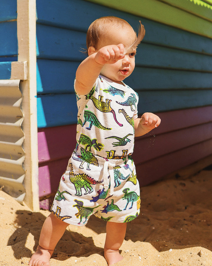 DINO POP PRINT BODYSUIT