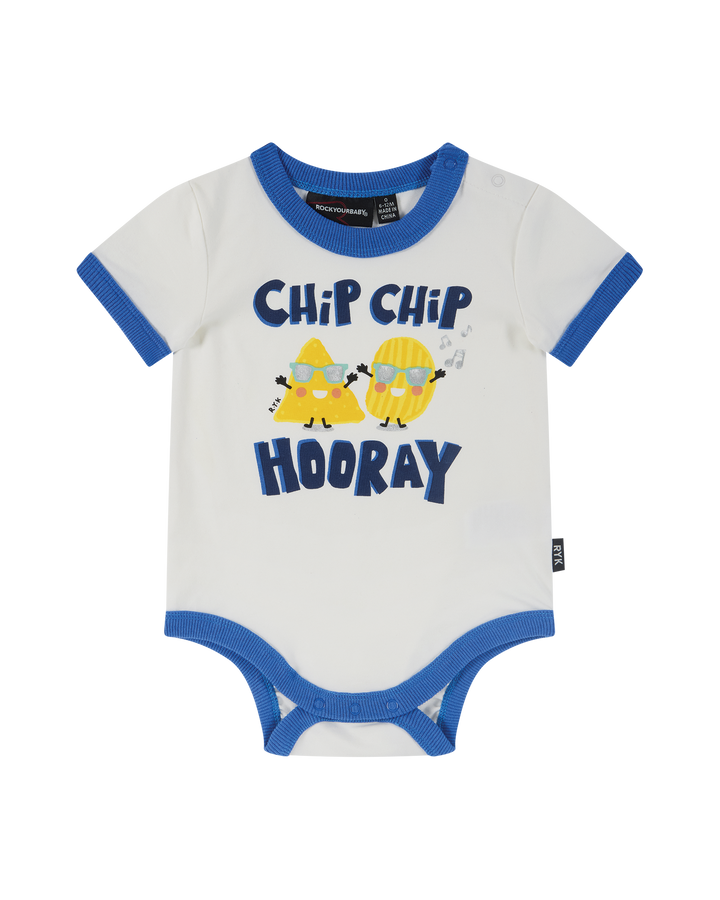 CHIP CHIP HOORAY RINGER BODYSUIT